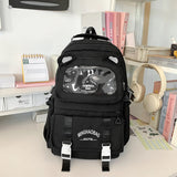 KYLETHOMASW  -  Ita Schoolbags Women Ins Kawaii Cute Ears High-capacity Transparent Bags Y2k Students Contrast Color Dopamine Fashion Backpacks