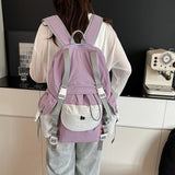 KYLETHOMASW  -  Women's Soft Big Cloth Backpacks New in Fashion Summer Backpack Girls School Book Bag Cute Travel Back Pack