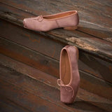 KYLETHOMASW  -  Brand New Women Satin Ballet Shoes Square Toe Bow Knot Low Heel Pumps Vintage Soft Slip-on Sweet Wedding Pumps Casual Shoes