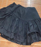 KYLETHOMASW  -  Gothic Vintage Black Lace 2-piece Set Women Lolita Lace Puff Sleeve Y2K Tops Female + High-waist Ruffle Short Kawaii Mini Skirt