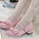 KYLETHOMASW  -  Women's High Heel Shoes New Elegant Party Shoes for Women Princess Fashion Lolita Causal Ladies Mary Jane Shoes Glossy PU
