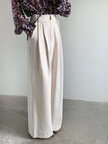 KYLETHOMASW  -  Drop Feeling Wide Leg Suit Pants Women Spring New High Waist Slimming Versatile Straight Leg Casual Long Trousers