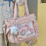 KYLETHOMASW  -  Cute Ita Tote Bag Clear Display Window Crossbody Bags New Fashion DIY Shoulder Bag Female Y2K Handbags and Purses