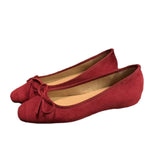 KYLETHOMASW  -  Women Suede Bow Ballet Style Flat Shoes Square Toe Shallow Mouth Loafers Shoes Outdoor Comfortable Women Shoes Fashionable