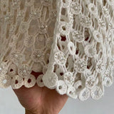 KYLETHOMASW  -  Minimalist Style Women's Cotton Crochet Knit Vest Hollow Out Embellished Sleeveless Casual Summer Loose Top