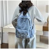 KYLETHOMASW  -  New Star School Bag for Female Japanese Denim Women Backpack High School Teenagers Student Casual Large Capacity Back Pack