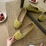 KYLETHOMASW  -  New Spring Fashion Butterfly-Knot Women Ballet Flats Shoes Shallow Female Soft Footwear Dress Ladies Flats Slip On Shoes