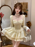 KYLETHOMASW  -  Summer Sweet Knitted Cardigan High Waist Slimming Strap Camisole Dress Set Spicy Girl Two Piece Set Women Outfits