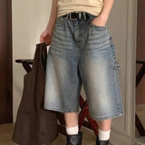 KYLETHOMASW  -  Y2k Clothes Denim Cargo Pants Women Solid Streetwear Spring Summer Ankle Length Trousers Vintage Pantalones De Mujer