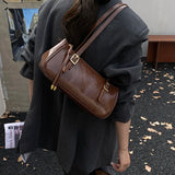 KYLETHOMASW  -  Winter Small PU Leather Square Handbags and Purses Women's Underarm Bag Trend Brand Solid Color Shoulder Bags