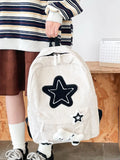 KYLETHOMASW  -  Star Corduroy Mochila  Japanese Contrast Bag Lightweighte Mochilas Mujer Girls Bolsas Fashionable Bags for Woman Backpack