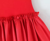 KYLETHOMASW  -  Pretty Girl O Neck Sleeveless Bow Bud Mini Dress Women Fit And Flare Slim Summer Dresses Red White Tank Sexy Sweet Robe