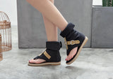 KYLETHOMASW  -  Blue  Shoes Buckle Gladiator Sandals Women Summer Jeans Boots booties sandalias Size 43