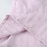 KYLETHOMASW  -  Solid Striped Simple Chic Women Causal Skirts Fashion Trendy Lace Up Summer New Slim Fit Blouses