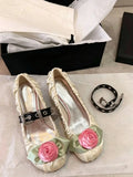 KYLETHOMASW  -  New Womens Mary Jane Shoes Exquisite Flower Casual Shoes for Woman Fashion High Heels Shoe Designer Shoes Zapatos De Mujer