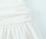 KYLETHOMASW  -  Female Summer Slim Mini Dresses White Square Collar Sleeveless Backless Plaeted Zipper Women's Sexy New Fashion Dress