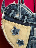 KYLETHOMASW  -  Star Contrast Denim Bag Shoulder Crossbady Bags for Woman Underarm Bolsos De Mujer Spice Girl Sac Femme Original Heart Bolso