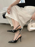 KYLETHOMASW  -  Design Sexy CRYSTAL Rhinestone Women Pumps Buckle Strap Banquet Thin High Heels Prom Sandals Mule Shoes Zapatos De Mujer