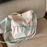 KYLETHOMASW  -  Floral Bow Bag Bucket Mochila High Capaci Mochilas Mujer Fashion Backpacks Multi-function Backpack Shoulder Bolsas Feminina