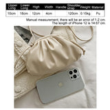 Kylethomasw Candy Color Cloud Crossbody Bags For Women Casual Pleated Women's Shoulder Bag Simple Solid Color Summer Messenger Clutch