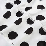 KYLETHOMASW  -  Polka Dot Short Skirt Set with Wide Shoulders, Narrow Waist Strap Design, T-shirt Flip Up, Low Waist, Hip Wrapping Skirt