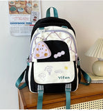 KYLETHOMASW  -  High-value Female High School Student Schoolbag Macaroon Contrast Color Cute All-match Backpacks Large-capacity College Backpack