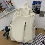 KYLETHOMASW  -  Unisex Fashion Computer Backpack Large Capacity Solid Color Student Schoolbag Zipper Casual Travel Shoulder Bag Women