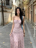 KYLETHOMASW  -  Fantasy Feather Flowing Light Temperament French Summer Strap Dress Female Spicy Girl Thin A-line Long Vestidos