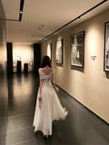 KYLETHOMASW  -  Spring Summer French Fashion Elegant Evening Gown Women's Backless Sexy Tulle Bandeau Party Dress Chic High-end Banquet Gown