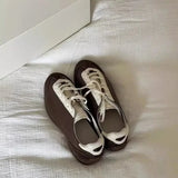 KYLETHOMASW  -  Sneakers Casual Sports Shoes for Women Lightweight Leather Breathable Shoes Women Flat White Tennis Shoes