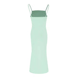 KYLETHOMASW  -  Women New Sling Dresses Spring Summer Streetwear Fashion Elegant Maxi Dress Solid Sexy Backless Female Dress Club Party Clothing