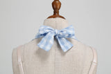 KYLETHOMASW  -  New Hepburn Vintage Blue and White Plaid Holiday Women Summer Dresses Sexy Halter High Waist Fit and Flare Rockabilly Dress