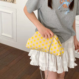 KYLETHOMASW  -  Women Polka Dot Soft Fabric Cloud Shoulder Bag Chain Crossbody Bags New Trend Casual Daily Fashion Handbags and Purses