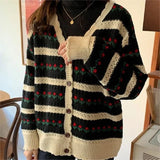 KYLETHOMASW  -  Autumn and Winter Loose Lazy Wind Knitted Cardigan Jacket New Versatile Retro Thin Sweater Women
