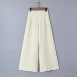 KYLETHOMASW  -  New Arrival Ins Fashion Blogger Retro High Waisted Wide Leg Pants Women Casual Trousers Fashion Ladies Clothes