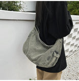 KYLETHOMASW  -  Japanese Vintage Denim Women's Handbags High-capacity Streetwear Casual Shoulder Bag All Match Y2k Aesthetic Ins Crossbody Bags