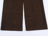KYLETHOMASW  -  French Fashion Blogger High Waisted Wide-leg Pants Belt Minimalist Brown Vintage Loose Mom Jeans Women's Denim Pants