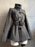 KYLETHOMASW  -  Retro winter coat Y2K trash rock high-neck gothic punk new model classic rock and fashionable clothing sweet and cool women