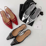 KYLETHOMASW  -  Designer Summer Cover Toe Women Sandals Fashion Butterfly-knot Dress Shoes Women's Low Heel Stripper Party Sandalias