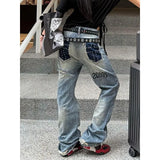 KYLETHOMASW  -  American Retro Hot Girl New Washed High Waist Jeans Women Summer Thin Slim Ripped Jeans Y2k Chic Trendy Streetwear Daily Casual