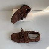 KYLETHOMASW  -  Spring Autumn Women's Vulcanize Shoes Flat Sole Lace-up Hook & Loop Sneakers Women Leisure Retro Ballet Zapatillas De Mujer