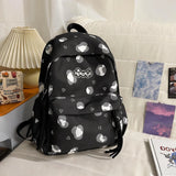 KYLETHOMASW  -  Women Students Y2k Aesthetic Heart Printing Backpack Fashion All Match High-capacity Schoolbags Korean Kawaii Casual Backpacks