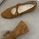 KYLETHOMASW  -  Women Flats Mary Jane Shoes Round Toe Elegant Dress Flat Shoes Soft Flat Heel Ballerinas Shoes Mujer New Woman Shoes