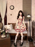 KYLETHOMASW  -  French Vintage Sweet Floral Long Dresses 2026 Spring Summer New Lace Countryside Princess Mini Dress Fairy Causal Party Outfits