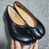 KYLETHOMASW  -  Comfortable Classic Women's Ballet Flat Shoes Tabi Split-Toe Rubber Upgraded Leather Insole Versatile Cute Pig's Hoof Shoes