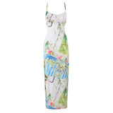 KYLETHOMASW  -  Summer Women's Printed straps Dress women Slim Sexy women Dresses Fashion fashion holiday Party Dresses