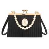 Kylethomasw Luxury Designer Lady Crossbody Bags Wedding Evening Bag with Pearls Elegant Bags for Women Banquet Fashion Handbags for Women