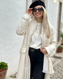KYLETHOMASW  -  Coat Women Fashion Women's White Single-Breasted Trench AW British Woolen Long Coat