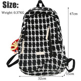 Kylethomasw New Lattice Woman Backpack Winter Design Casual Travel Bagpack School Bag For Teenage Girls Boys