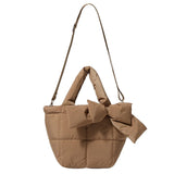 Kylethomasw Autumn Winter Down Soft Luxury Handbag Magnetic Buckle Messenger Simple Minority Women's Designer Tote Bag New